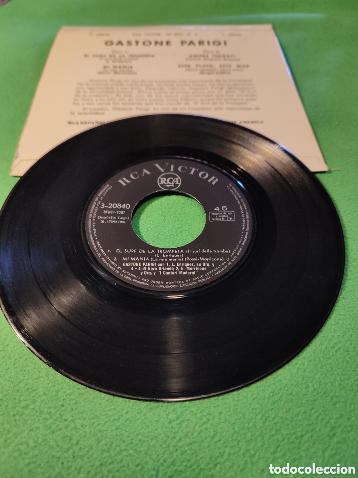 Discos de vinilo: Gastone Parigi - El surf de la trompeta + 3 - Foto 2