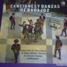 Dischi in vinile: CANCIONES Y DANZAS DE BADAJOZ - SECCION FEMENINA MOVIMIENTO - LP CLAVE 1976 - EXTREMADURA FOLK