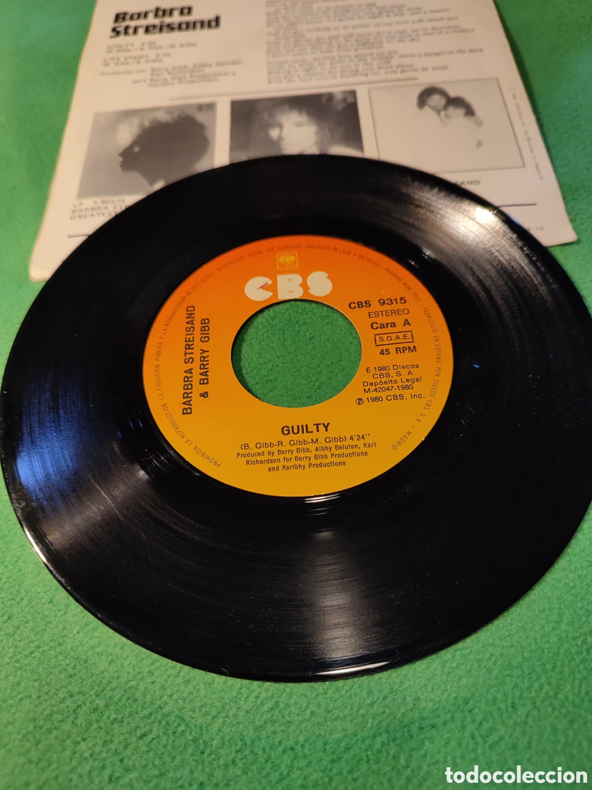 Discos de vinilo: Barbra Streisand y Barry Gibb - Culpable - Foto 2