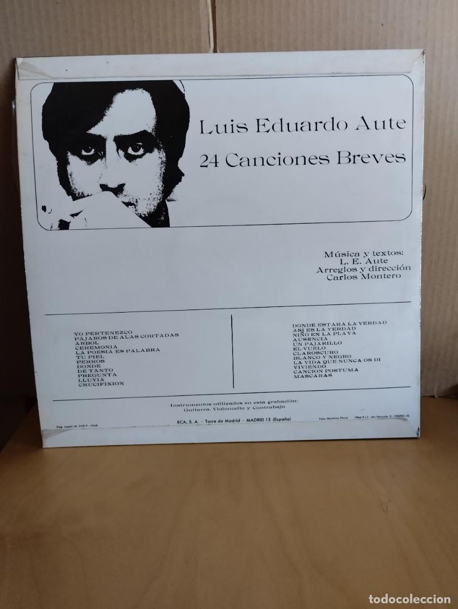 Discos de vinilo: LUIS EDUARDO AUTE ---- 24 CANCIONES BREVES - Foto 2