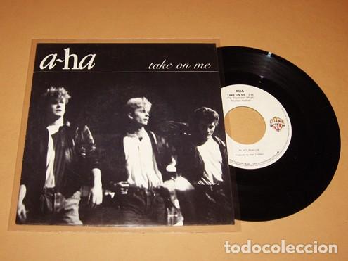 Discos de vinilo: A-HA - TAKE ON ME / LOVE IS REASON - SINGLE - 1985 - EXCELENTE/ EL TEMAZO MAS ESCUCHADO DE LOS 80'S