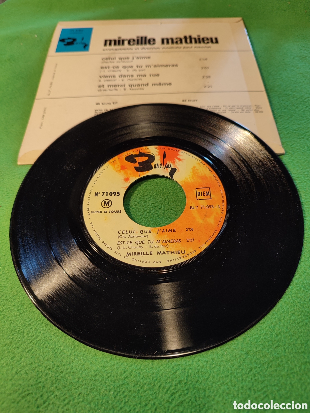 Discos de vinilo: Mireille Mathieu - Celui que Jaime + 3 - Foto 2