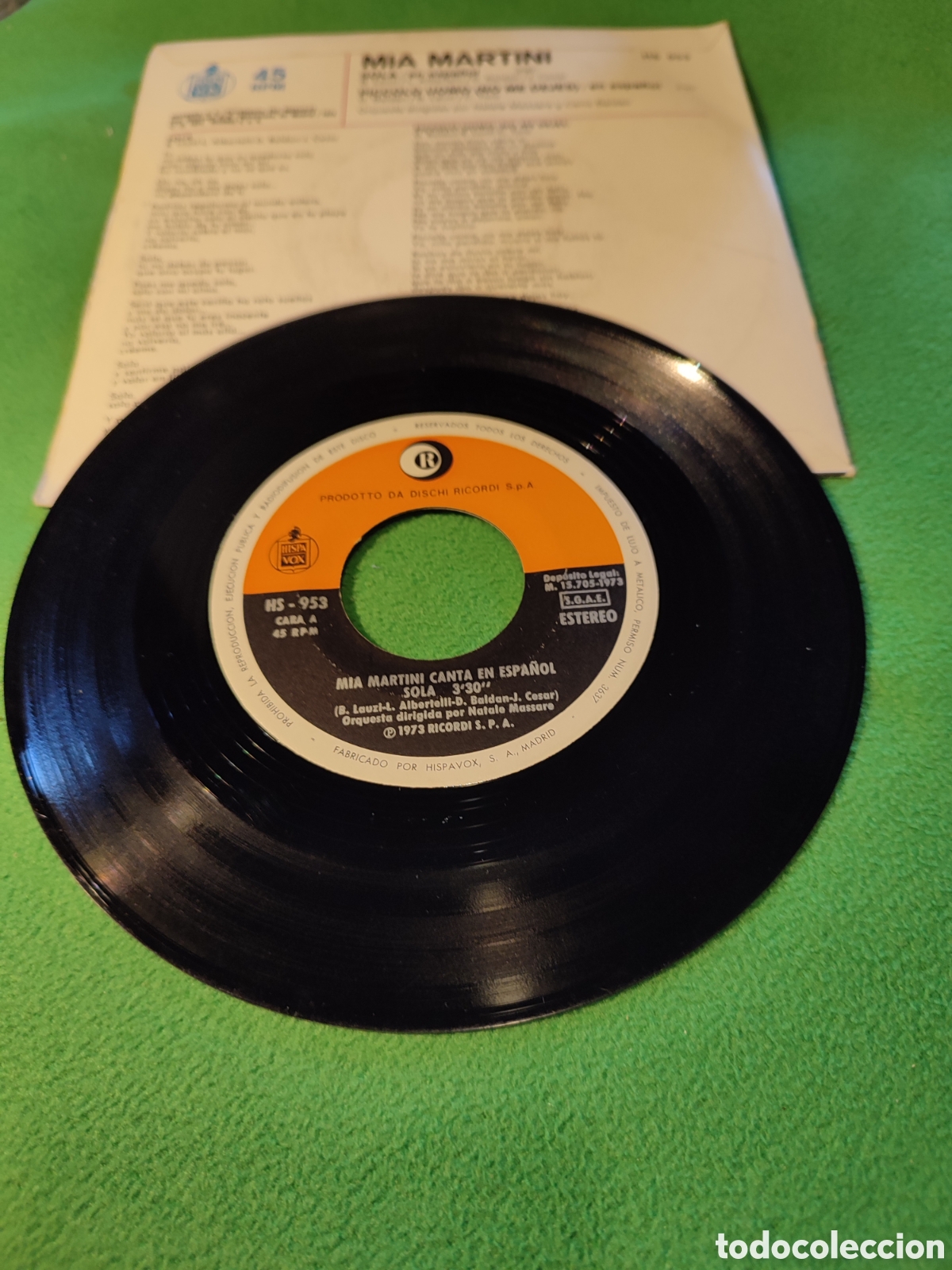 Discos de vinilo: Mia Martini - Sola Vinilo Single - Foto 2