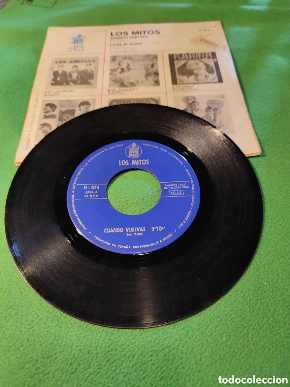 Discos de vinilo: Los Mitos - Cuando vuelvas - Foto 2