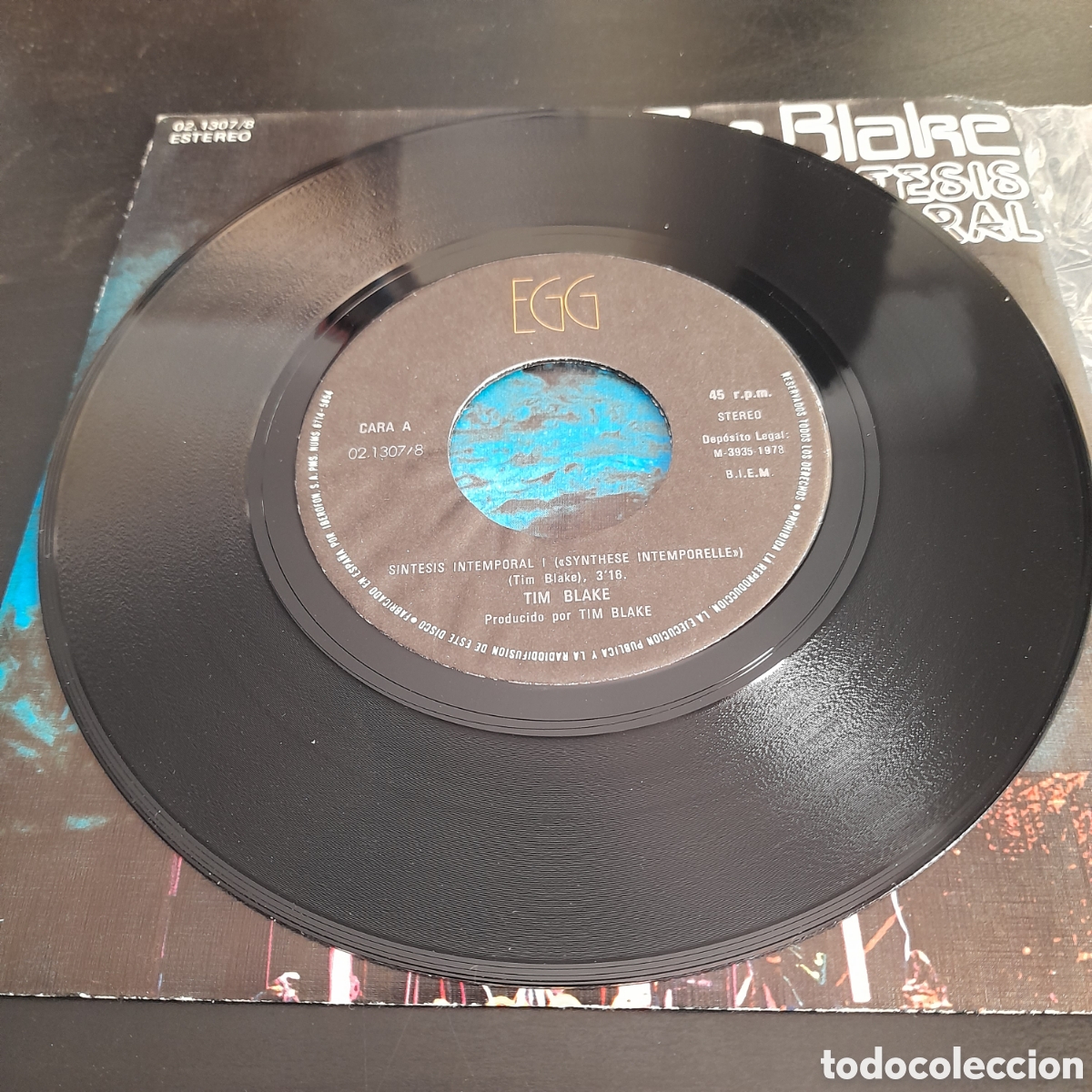 Discos de vinilo: Tim Blake &ndash; S&iacute;ntesis Intemporal. Vinilo, 7&rdquo;, Single 1978 - Foto 3