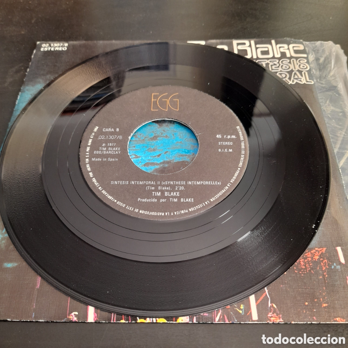 Discos de vinilo: Tim Blake &ndash; S&iacute;ntesis Intemporal. Vinilo, 7&rdquo;, Single 1978 - Foto 4