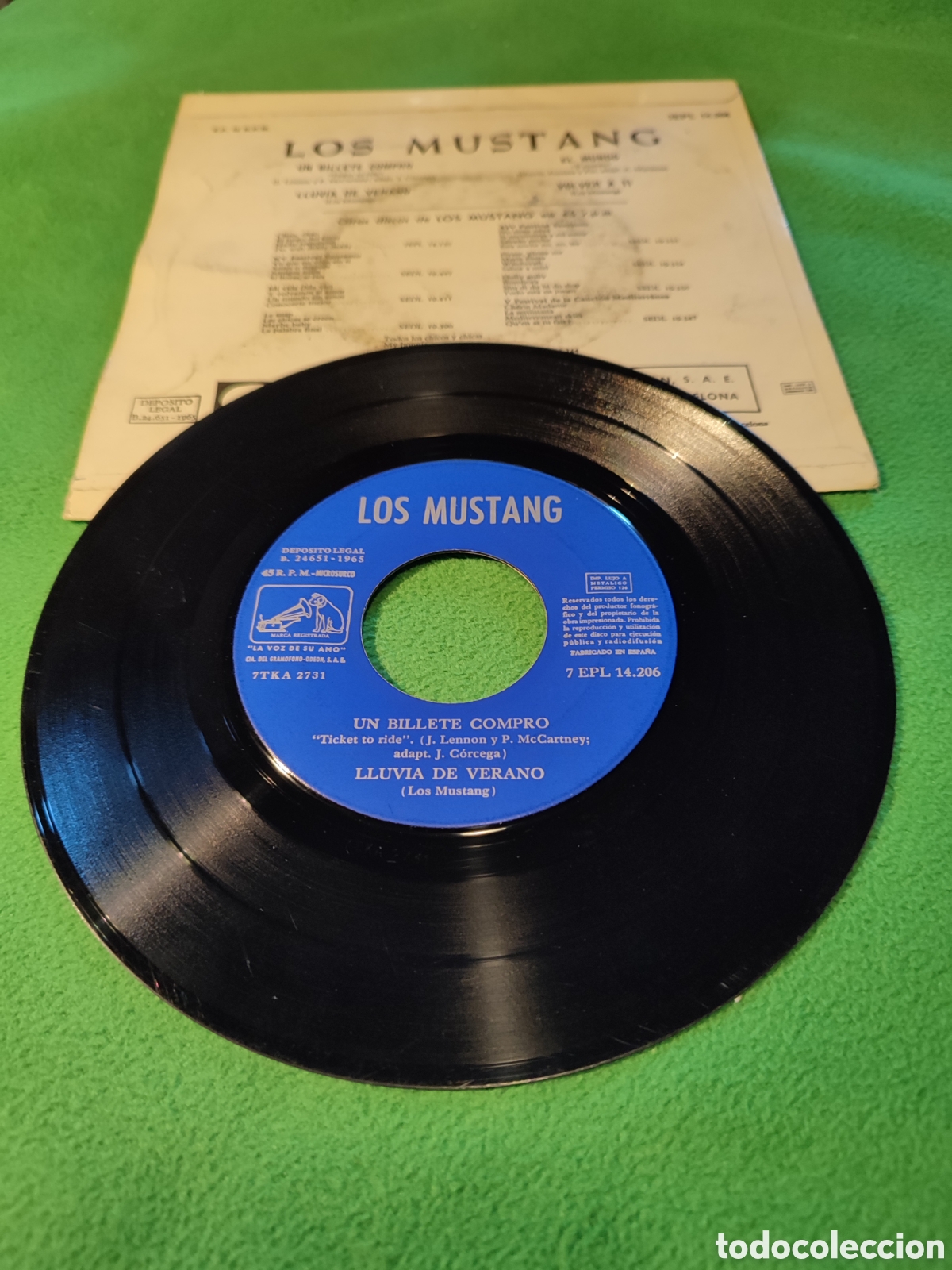 Discos de vinilo: Los Mustang - Un billete compr&oacute;+ 3 - Foto 2