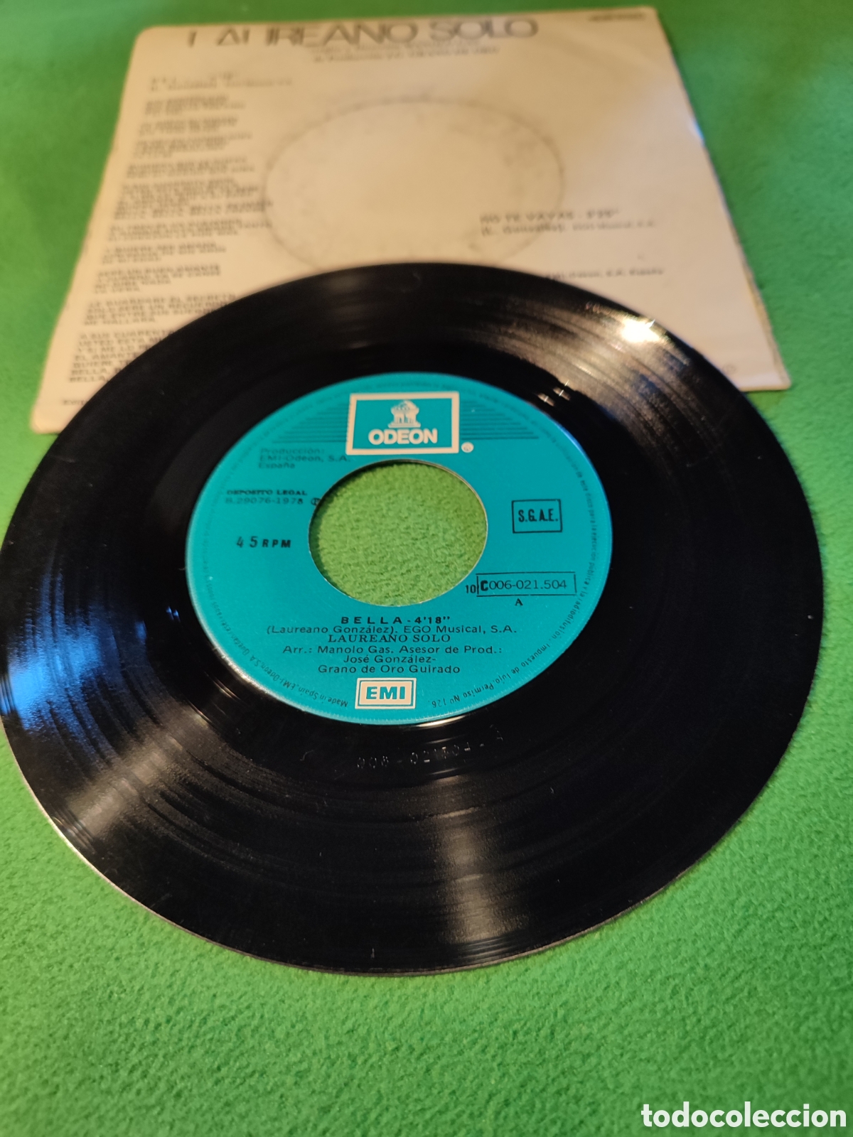 Discos de vinilo: Laureano Solo - Bella - Foto 2