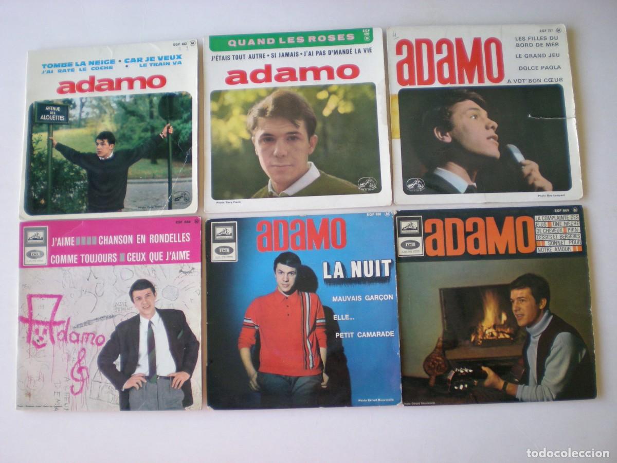 Discos de vinilo: ADAMO - LOTE 6 DISCOS EDICION FRANCESA - Foto 1