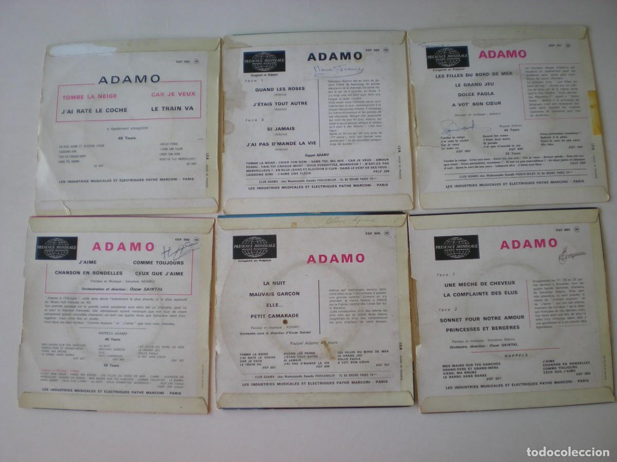 Discos de vinilo: ADAMO - LOTE 6 DISCOS EDICION FRANCESA - Foto 2