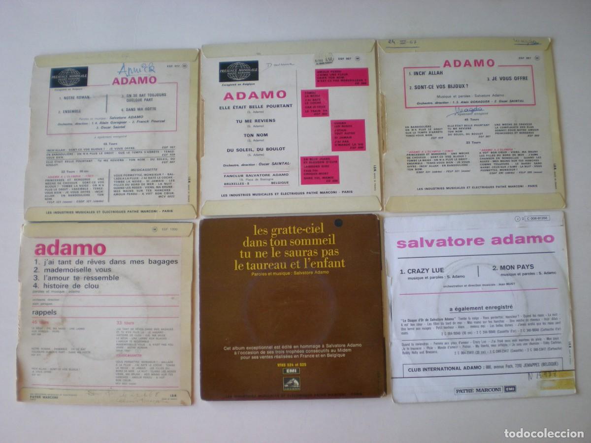 Discos de vinilo: ADAMO - LOTE 6 DISCOS EDICION FRANCESA - Foto 2