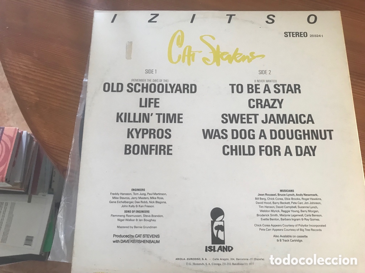 Discos de vinilo: Izitso. Cat Stevens. Portada abierta. Island - Foto 2