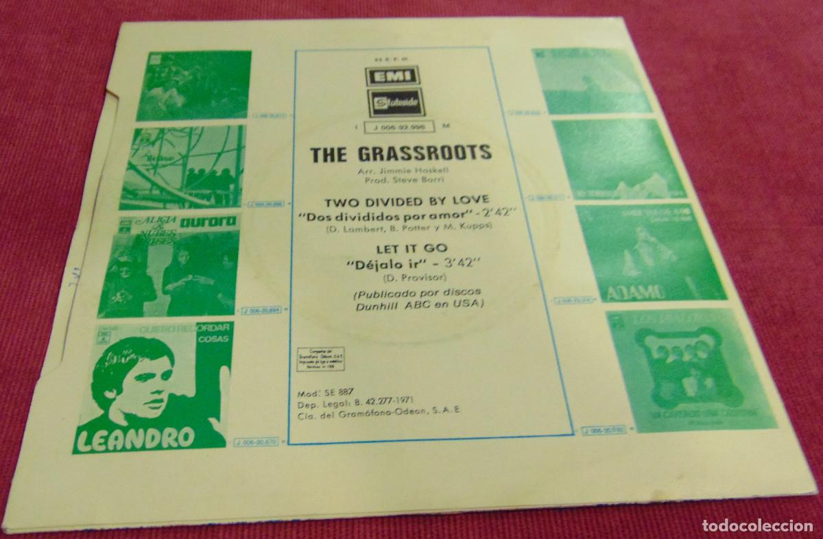 Discos de vinilo: The Grass Roots &ndash; Two Divided By Love - SINGLE 1971 - Foto 2