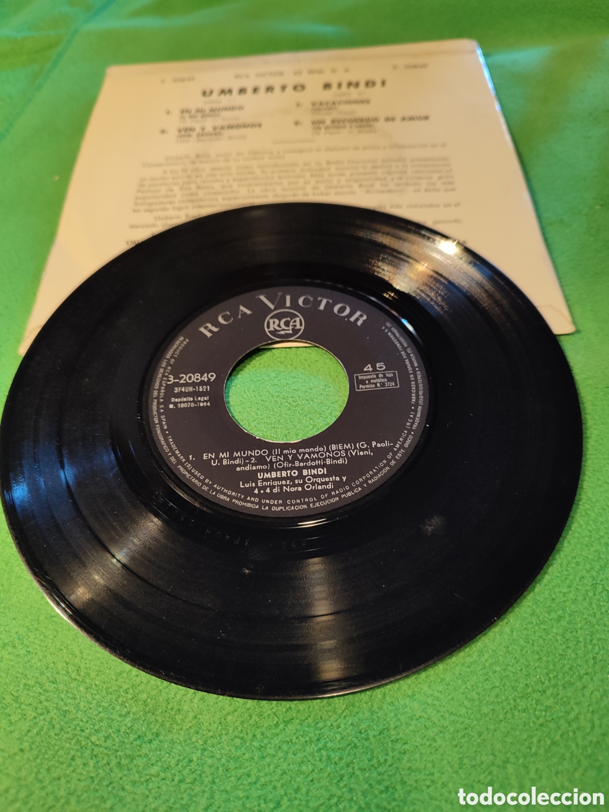 Discos de vinilo: Umberto Bindi - En mi mundo+ 3 - Foto 2