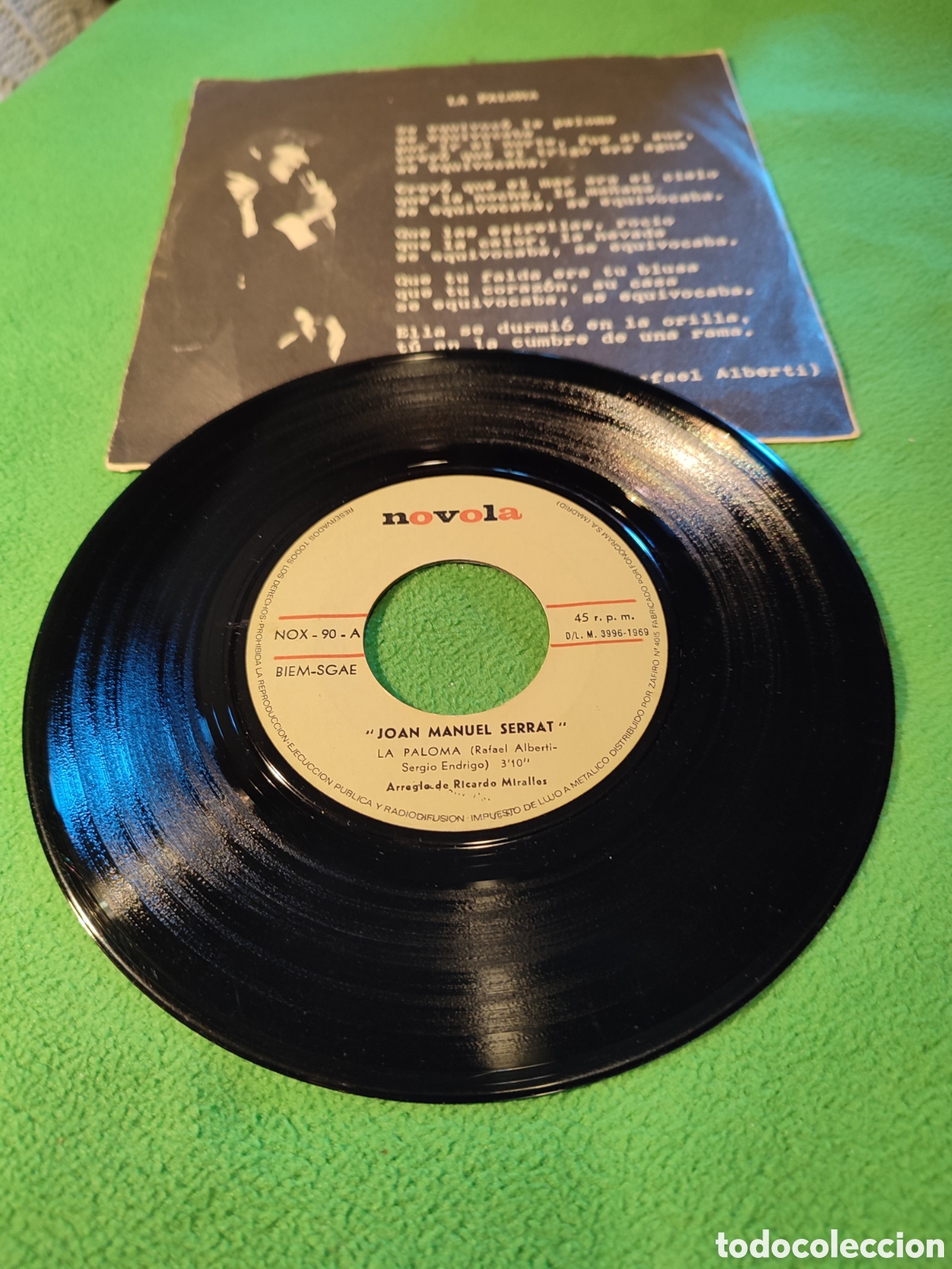 Discos de vinilo: Joan Manuel Serrat- La paloma - Foto 2