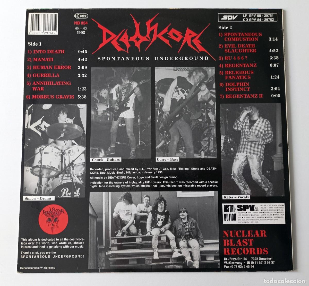 Discos de vinilo: LP DEATHCORE - SPONTANEOUS UNDERGROUND - Foto 2