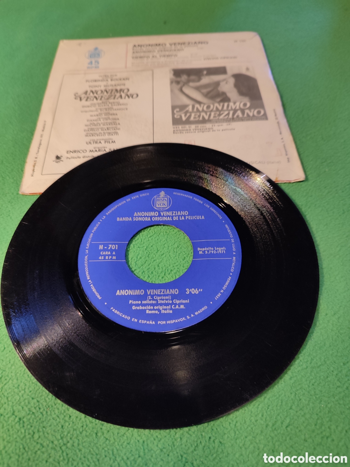 Discos de vinilo: Stelvio Cipriani - An&oacute;nimo veneziano - Foto 2