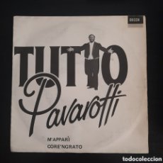 Discos de vinilo: LUCIANO PAVAROTTI – M'APPARÌ TUTT'AMOR / CORE 'NGRATO. VINILO, 7”, 45 RPM, SINGLE, PROMO 1992 ESPAÑA