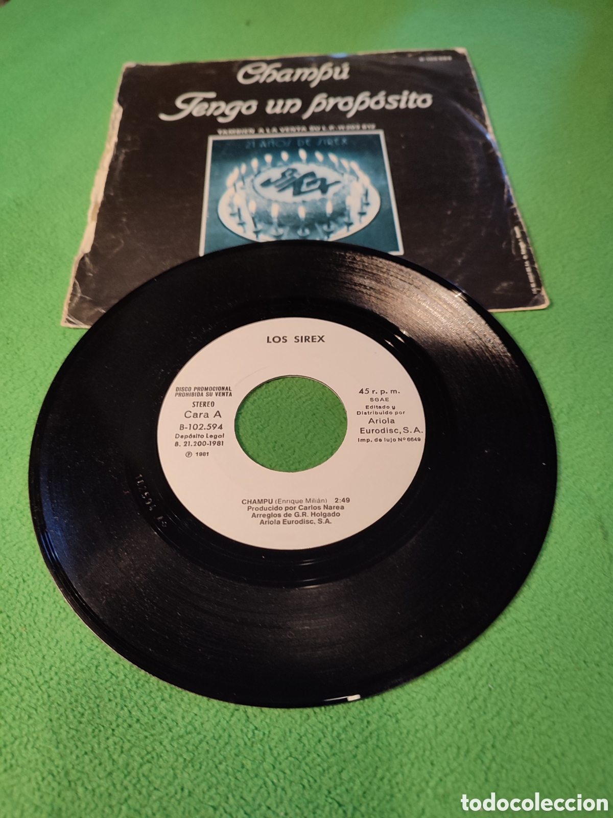 Discos de vinilo: Los Sirex - Champ&uacute; - Foto 2