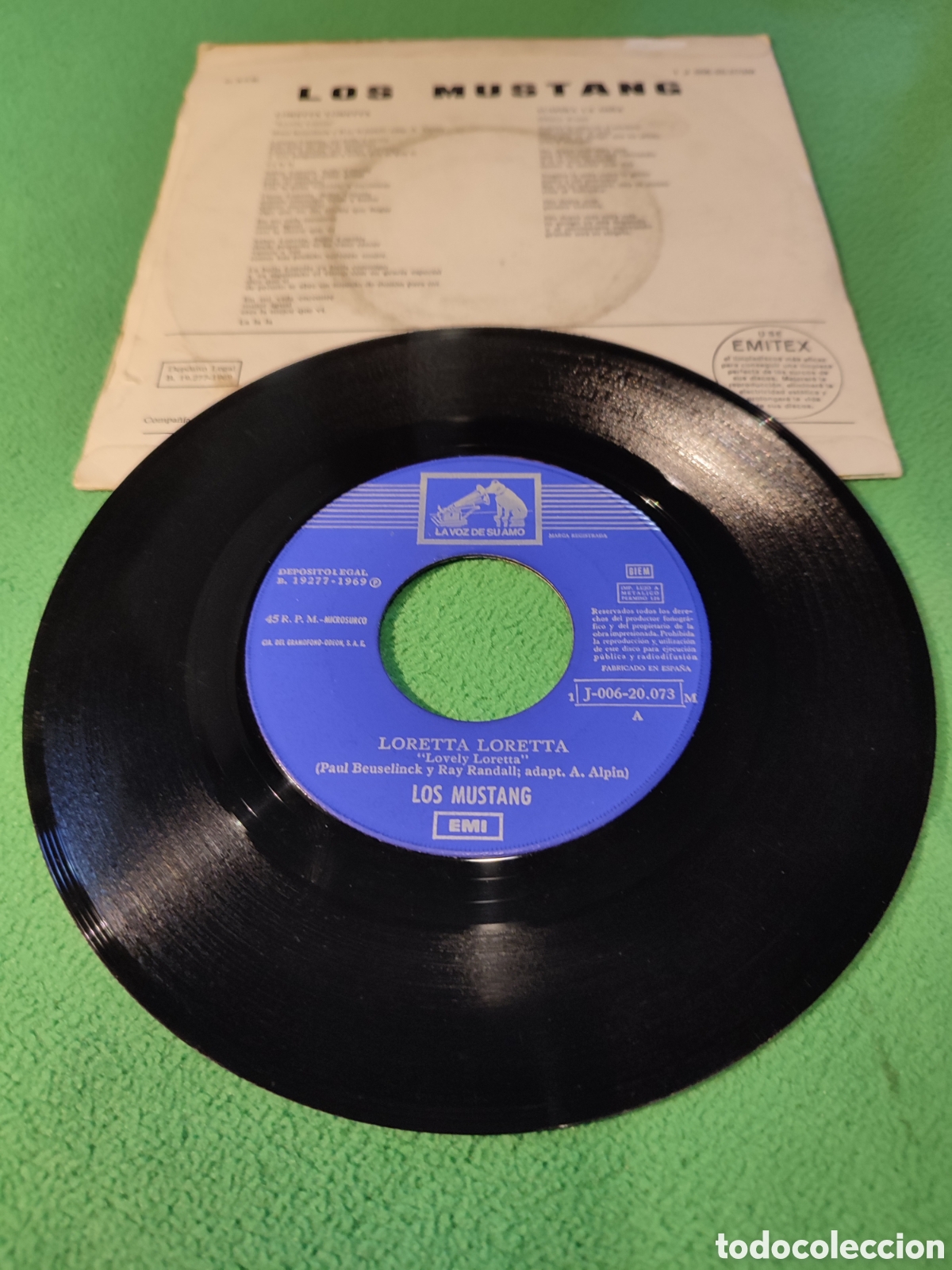 Discos de vinilo: Los Mustang - Loretta, Loretta - Foto 2