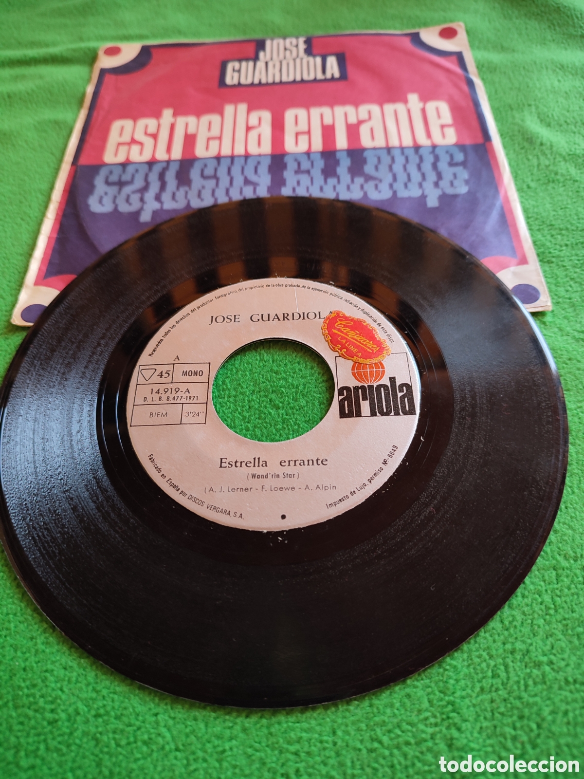 Discos de vinilo: Jos&eacute; Guardiola - Estrella errante - Foto 2