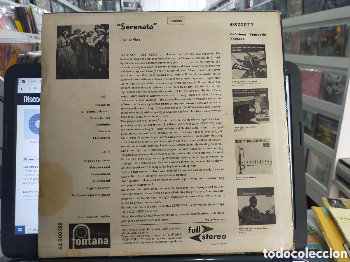 Discos de vinilo: Los indios LP serenata holanda - Foto 2