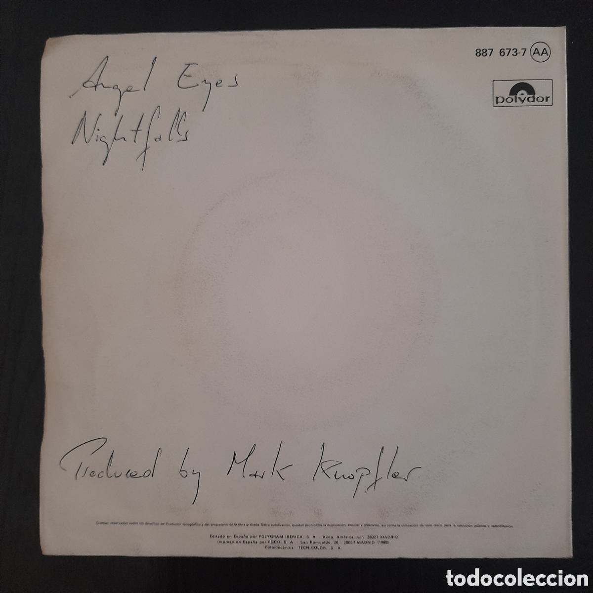 Discos de vinilo: Willy DeVille &ndash; Angel Eyes. Vinilo, 7&rdquo;, Single 1987 Espa&ntilde;a - Foto 2