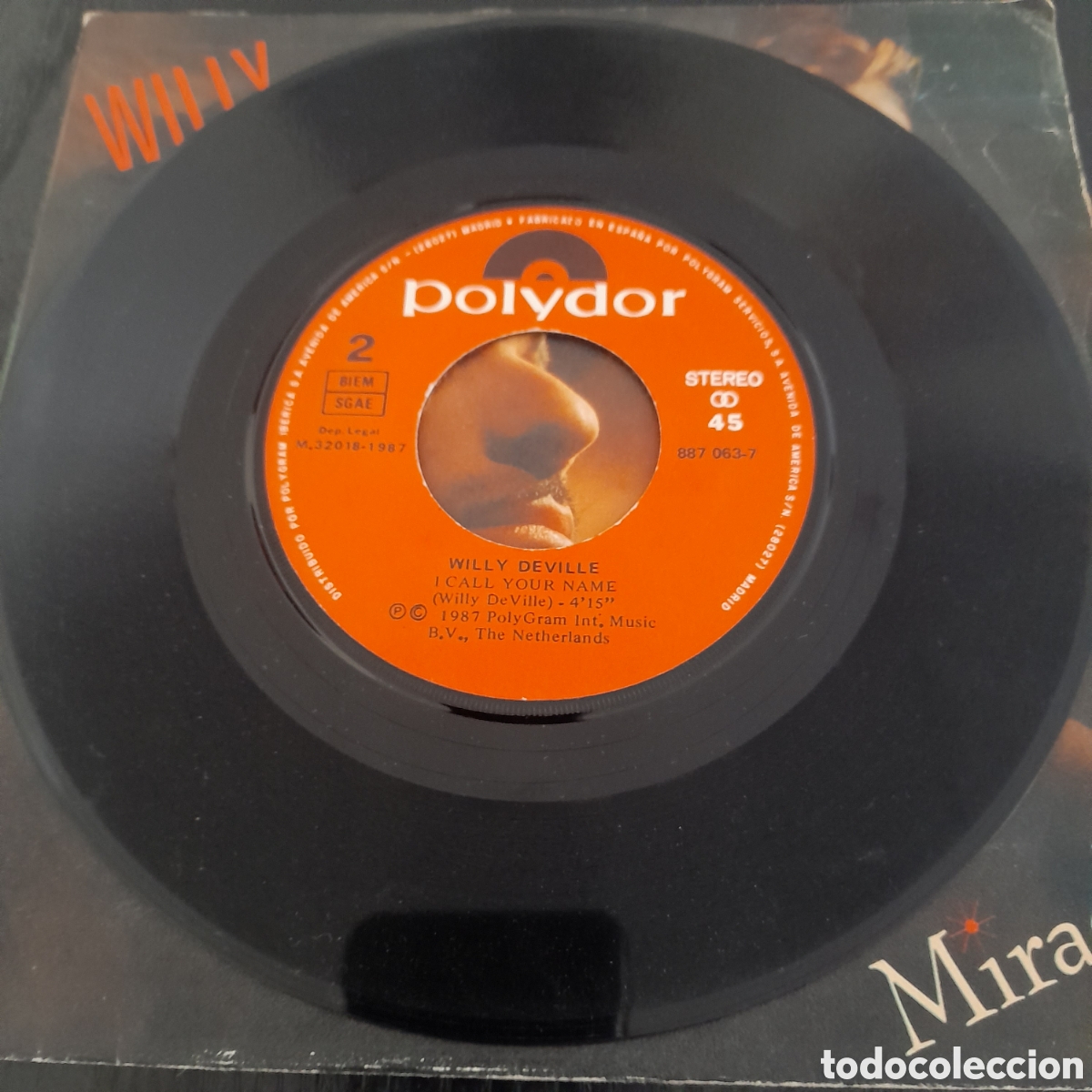 Discos de vinilo: Willy DeVille &ndash; Miracle. Vinilo, 7&rdquo;, Single, 45 RPM 1987 Espa&ntilde;a - Foto 4