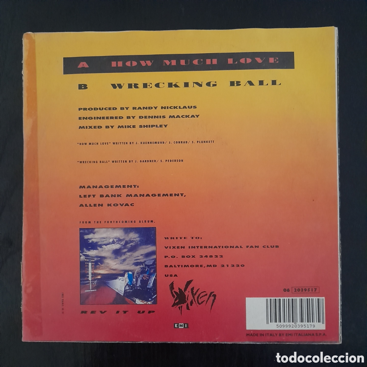 Discos de vinilo: Vixen &ndash; How Much Love. Vinilo, 7&rdquo;, Single 1990 - Foto 2