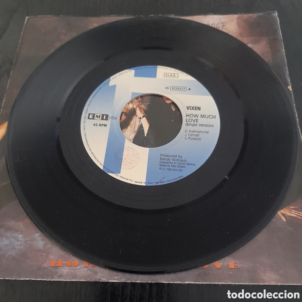 Discos de vinilo: Vixen &ndash; How Much Love. Vinilo, 7&rdquo;, Single 1990 - Foto 3