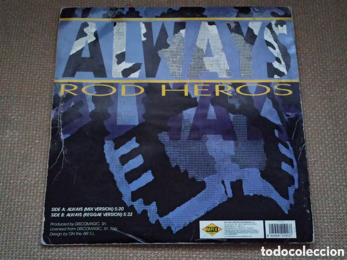Discos de vinilo: Rod Heros - Always (12&rdquo;, Maxi) - Foto 2
