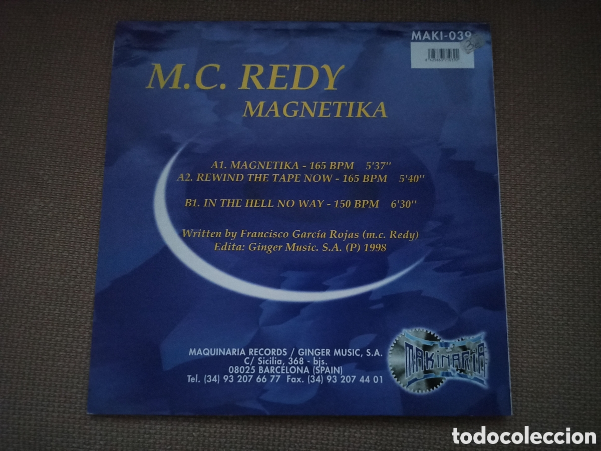 Discos de vinilo: M.C. Redy - Magnetika (12&rdquo;) - Foto 2