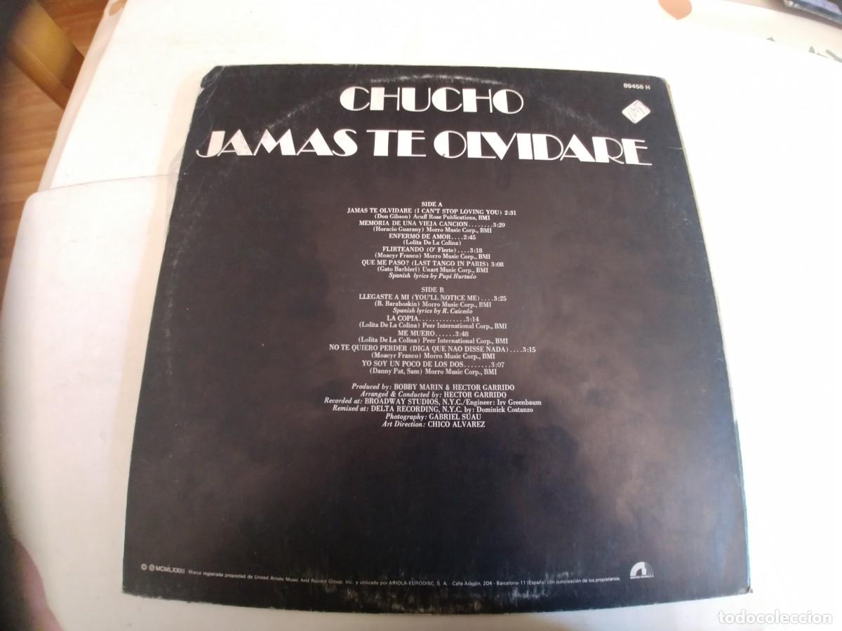 Discos de vinilo: CHUCHO-LP JAMAS TE OLVIDARE - Foto 2