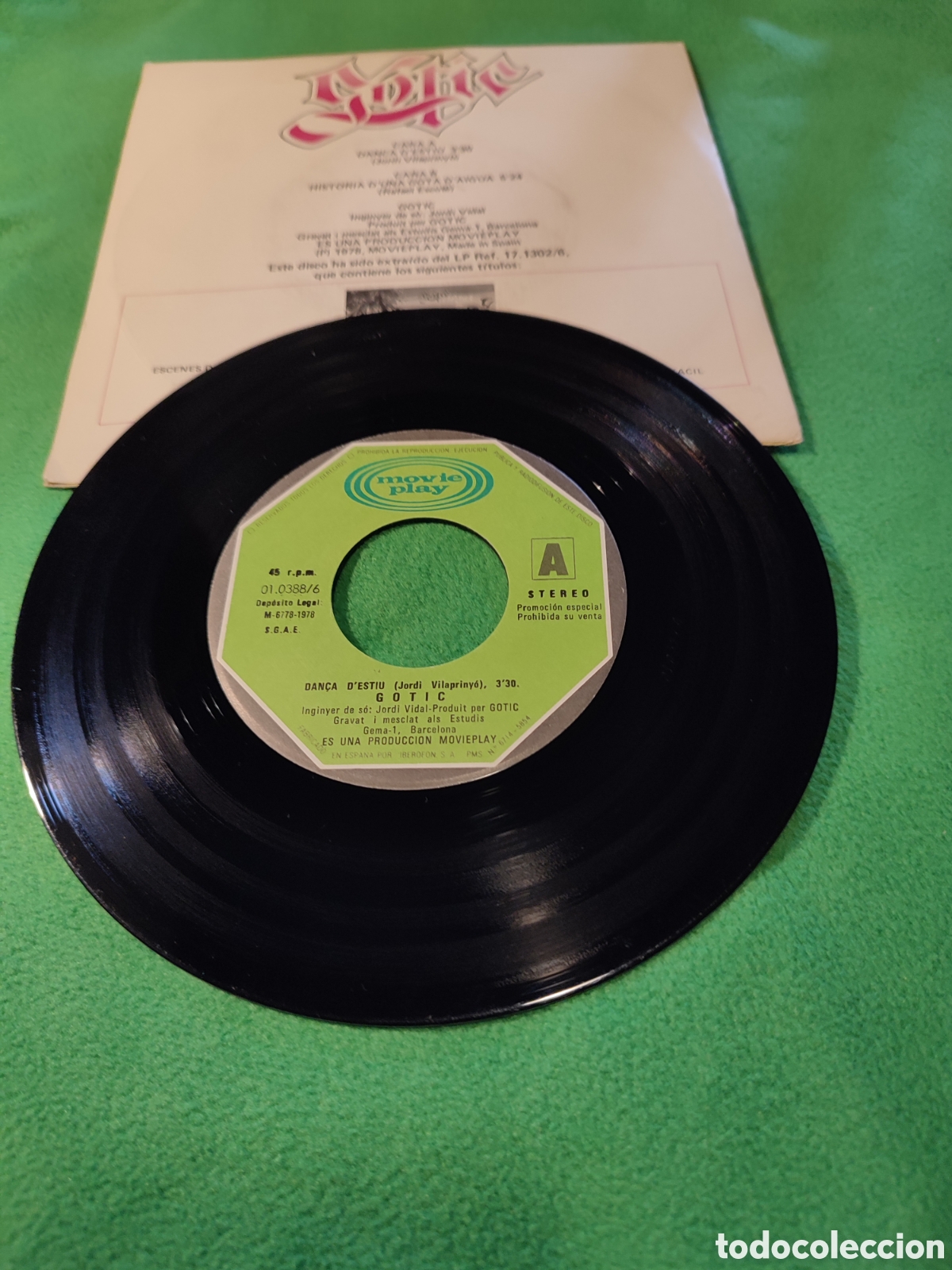 Discos de vinilo: Gotic - Danca destiu Vinilo Single - Foto 2