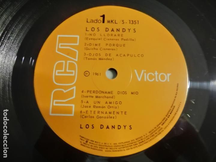 Discos de vinilo: LOS DANDYS - LOS DANDYS (MEXICO 1961) - Foto 3