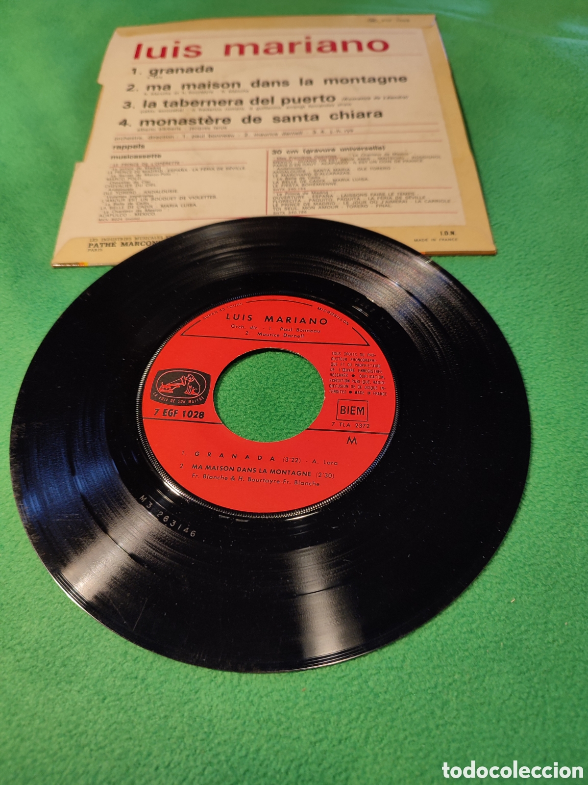 Discos de vinilo: Luis Mariano - Granada+ 3 - Foto 2