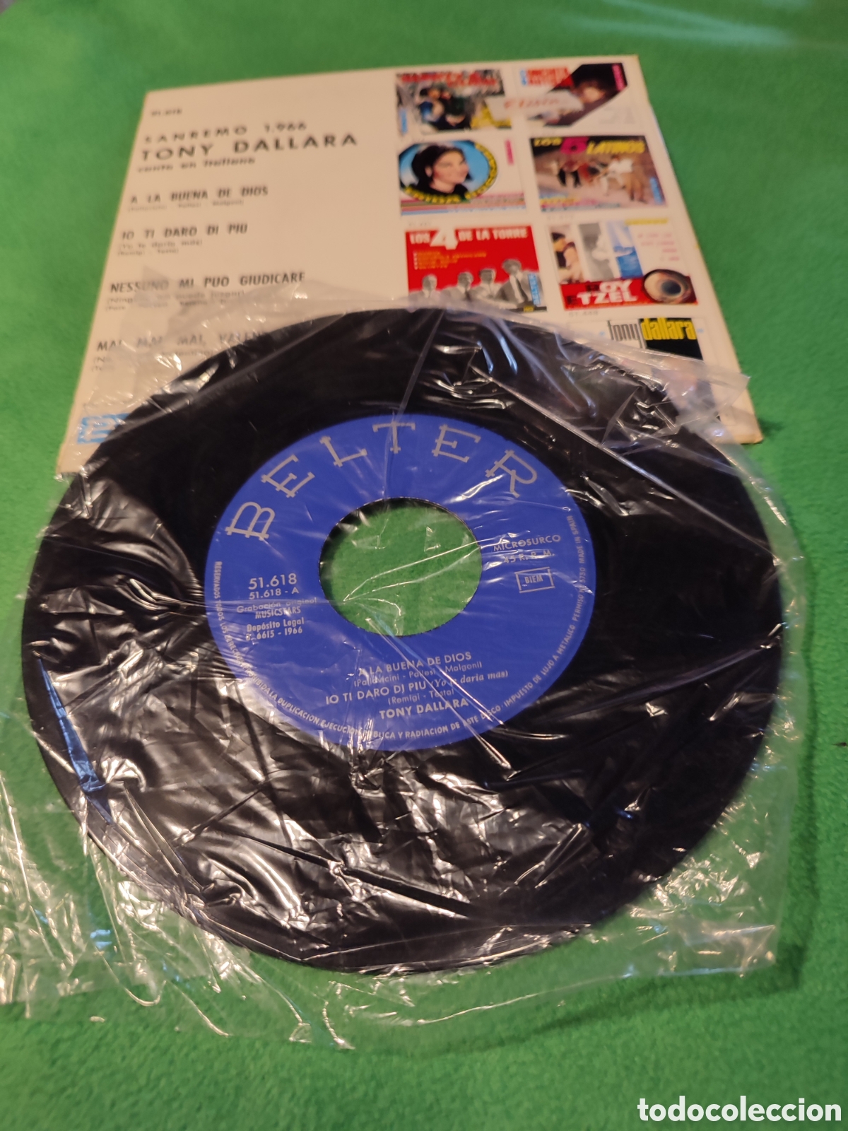 Discos de vinilo: Tony Dallara - A la buena de Dios + 3 - Foto 2