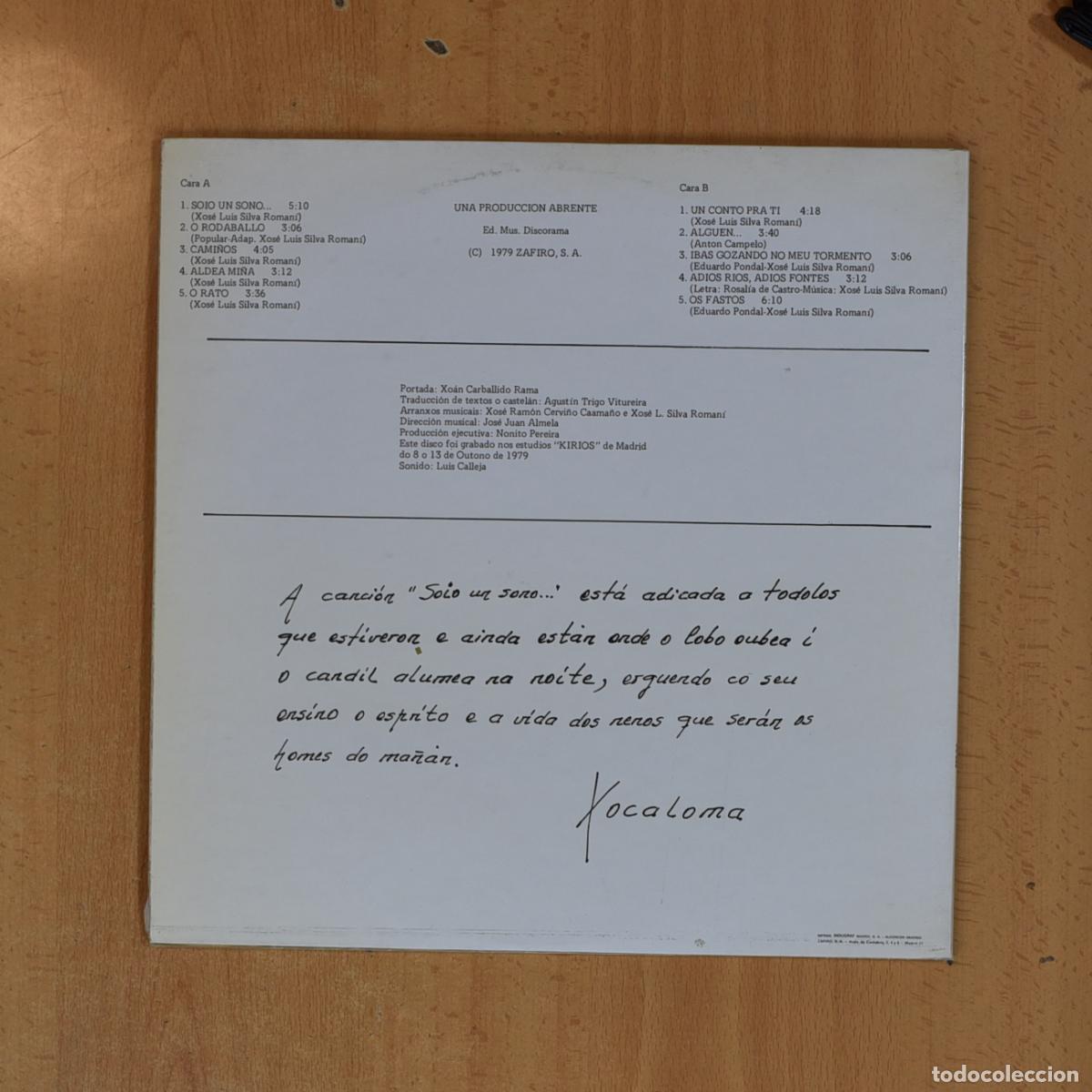 Discos de vinilo: XOCALOMA - SOIO UN SONO - GATEFOLD LP - Foto 2