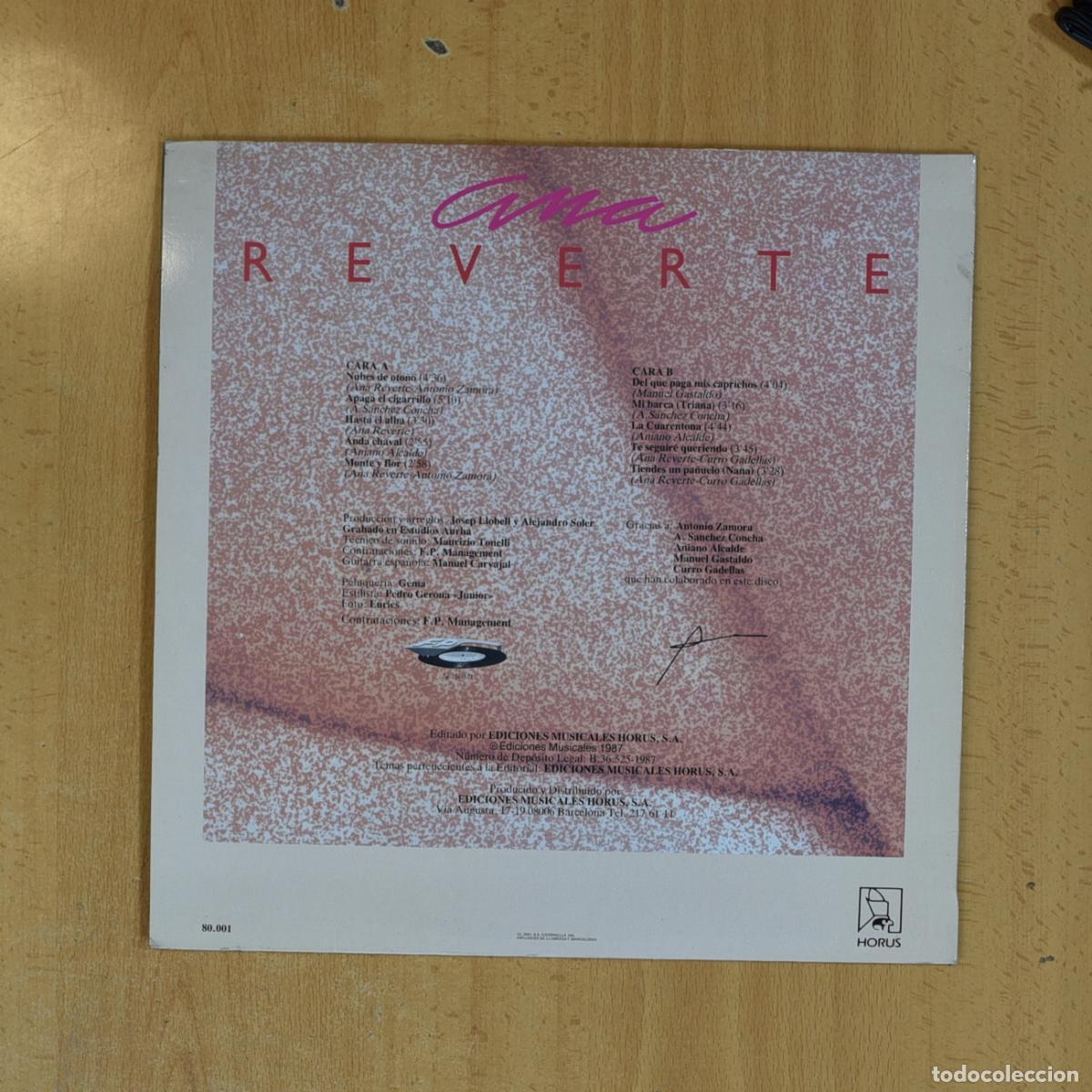 Discos de vinilo: ANA REVERTE - NUBES DE OTO&Ntilde;O - LP - Foto 2