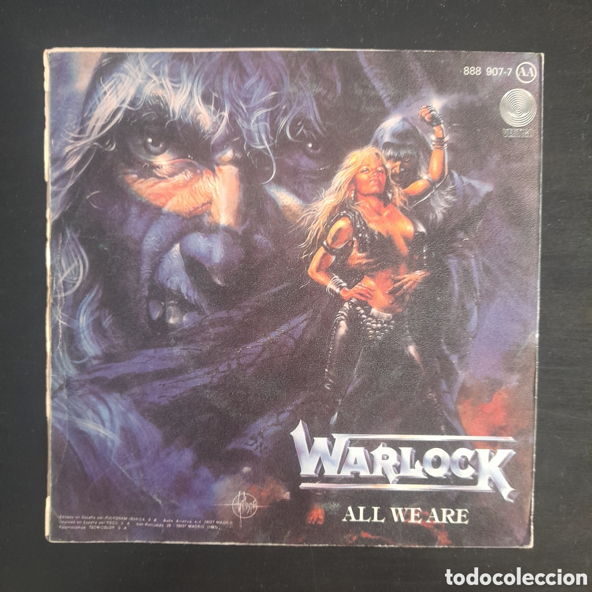 Discos de vinilo: Warlock &ndash; All We Are. Vinilo, 7&rdquo; 1987 Espa&ntilde;a - Foto 2