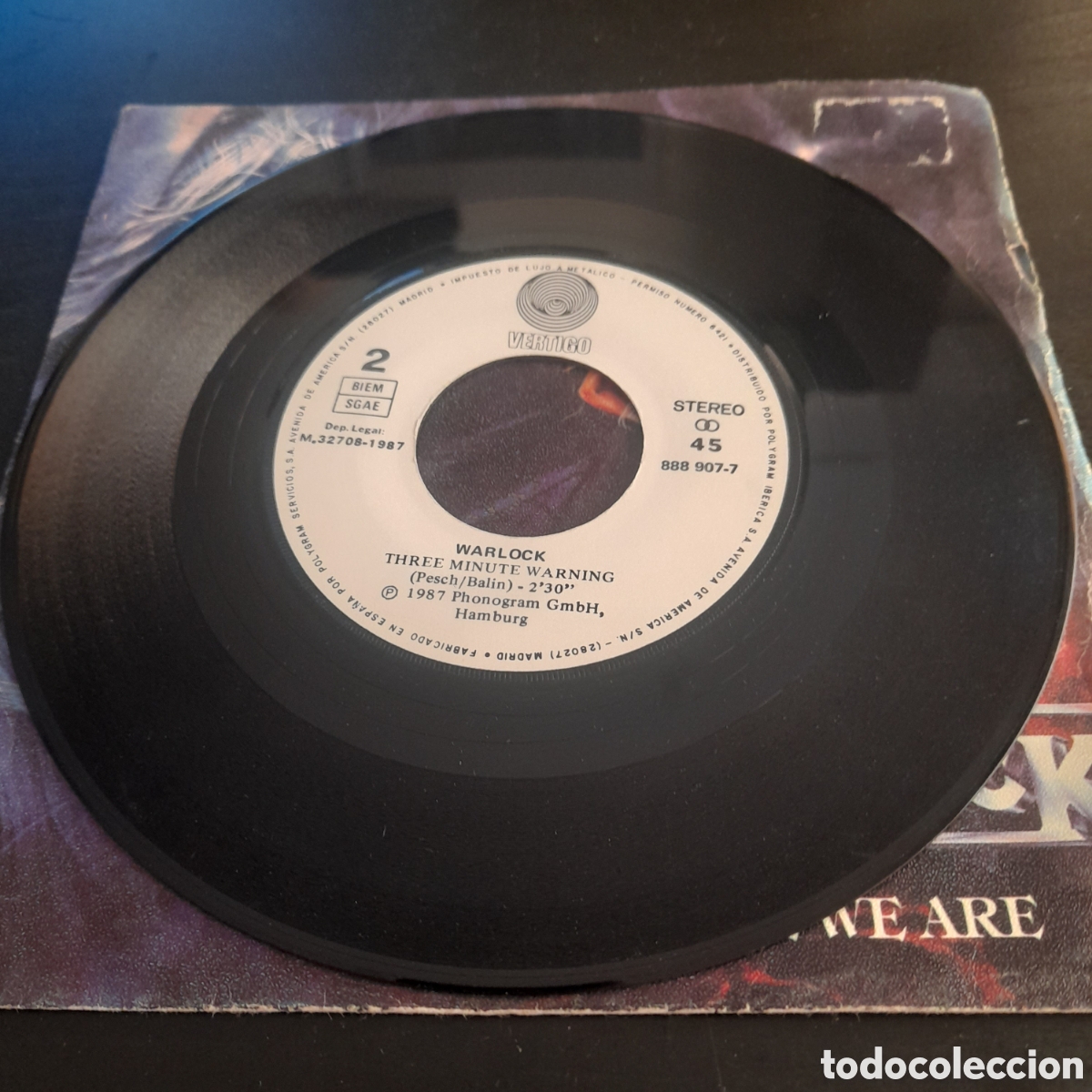 Discos de vinilo: Warlock &ndash; All We Are. Vinilo, 7&rdquo; 1987 Espa&ntilde;a - Foto 4