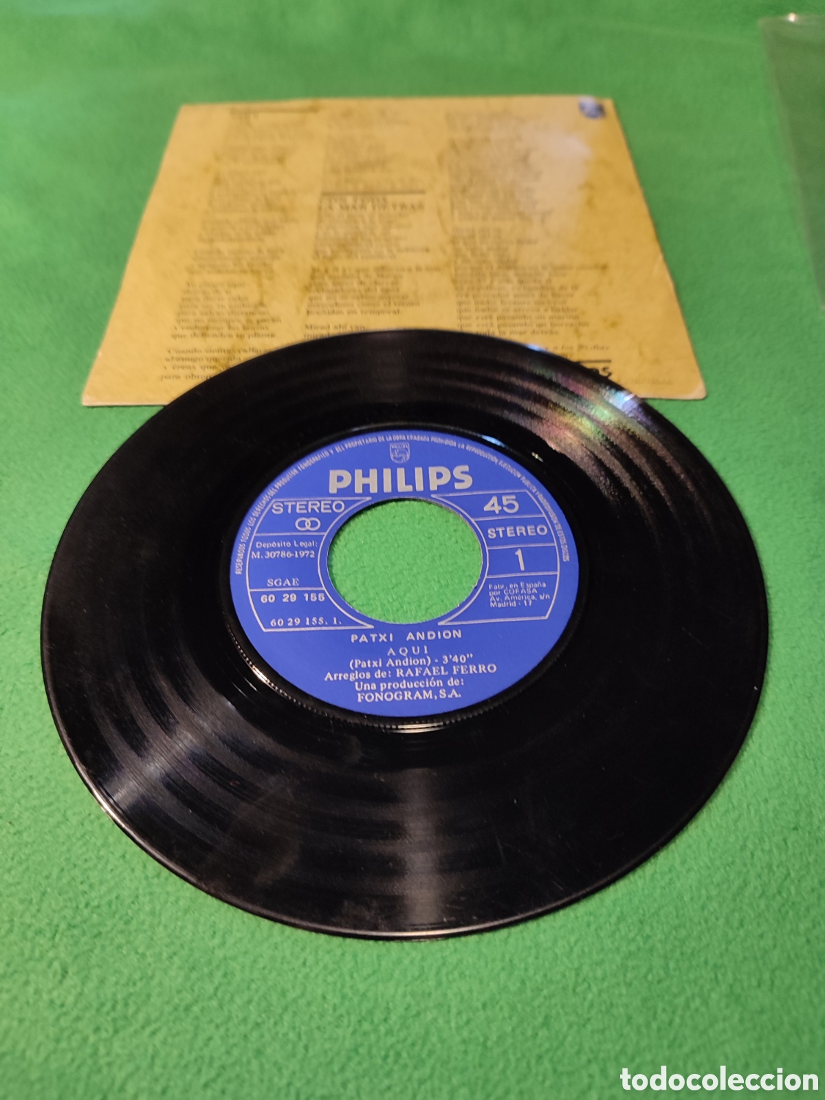 Discos de vinilo: Patxi Andion - Aqu&iacute; - Foto 2