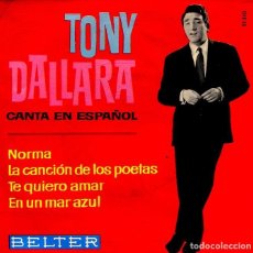 Discos de vinilo: TONY DALLARA (EN ESPAÑOL) / NORMA +`3 (EP BELTER 1973)