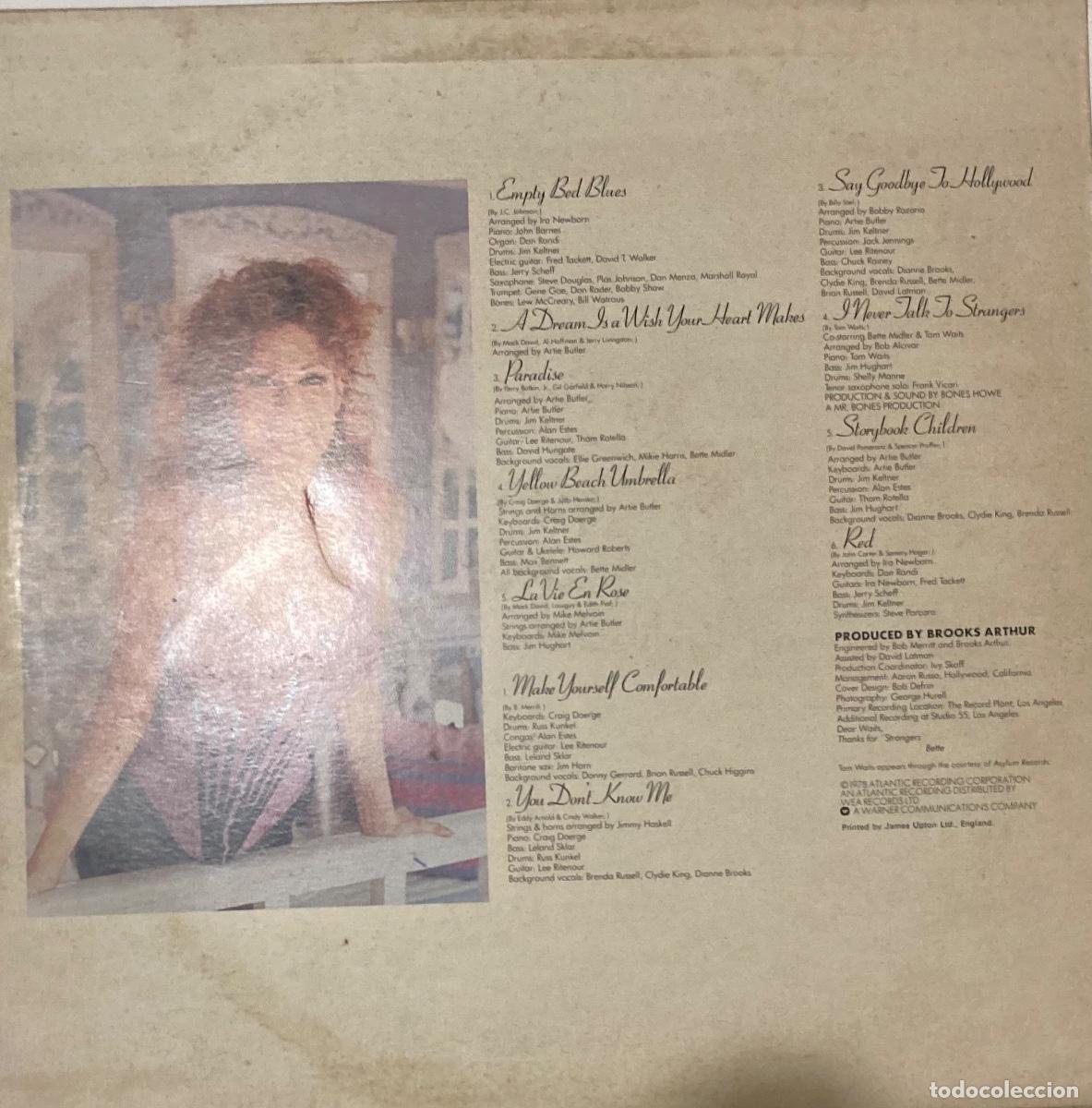 Discos de vinilo: DISCO LP BETTE MIDLER. BROKEN BLOSSOM 1978 IINGLATERRA - Foto 2