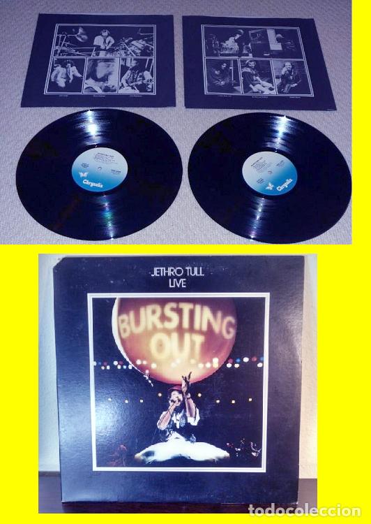 Discos de vinilo: JETHRO TULL, BURSTING OUT LIVE 78 / 2LPs !! COMPLETA 1&ordf; ORIG EDIT USA + 2 ENCARTES, RELIEVES !! EXC