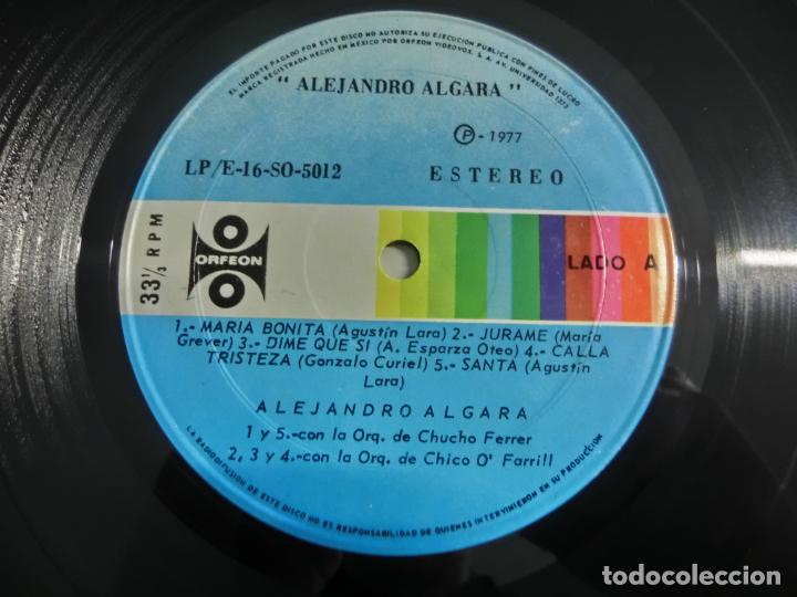 Discos de vinilo: Alejandro Algara &ndash; Orfeon Serie de Oro Alejandro Algara (MEXICO 1977) - Foto 3