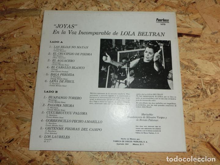 Discos de vinilo: LOLA BELTRAN - JOYAS EN LA VOZ INCOMPARABLE DE... - Foto 2