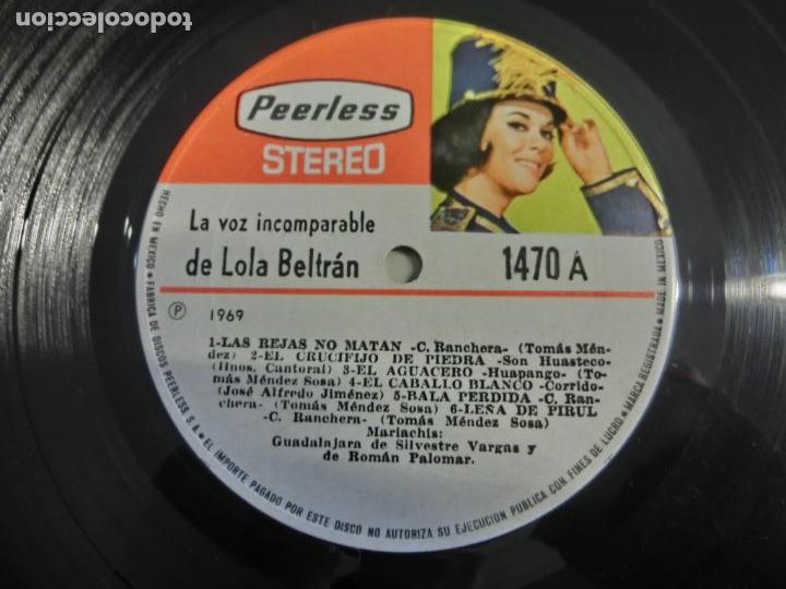 Discos de vinilo: LOLA BELTRAN - JOYAS EN LA VOZ INCOMPARABLE DE... - Foto 3