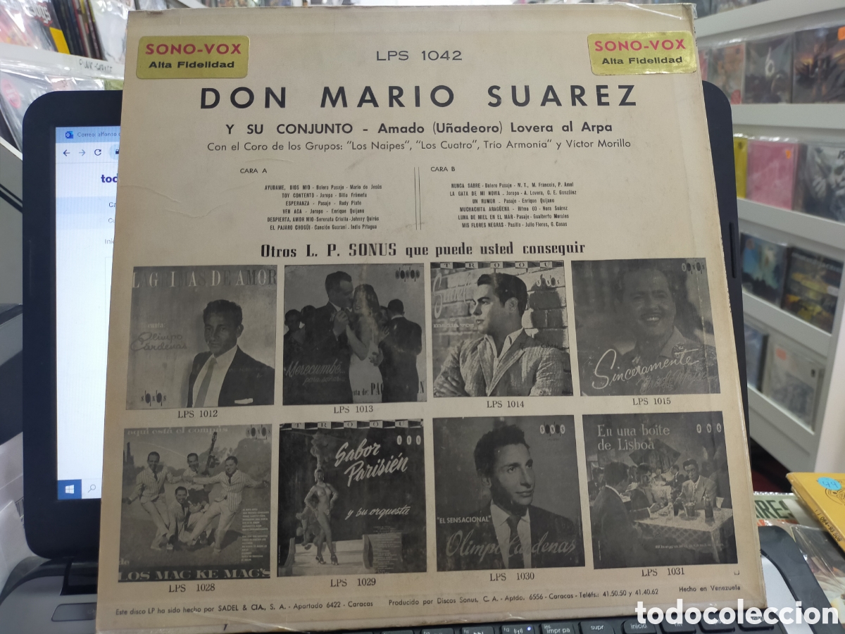 Discos de vinilo: Don Mario Su&aacute;rez LP Venezuela - Foto 2