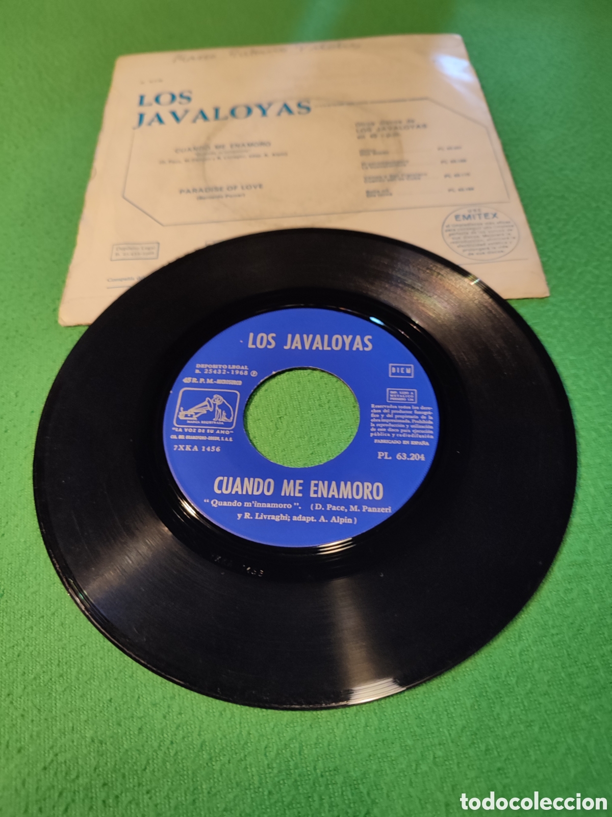 Discos de vinilo: Los Javaloyas - Cuando me enamoro - Foto 2